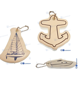 Goldenship Floating key chain Anchor, Speedboat or Sailboat