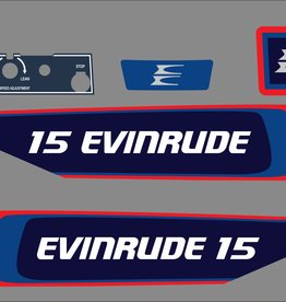 Evinrude Evinrude 15 PK 1976 Sticker Set