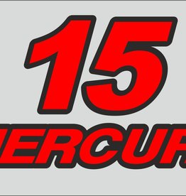 Mercury 15 HP sticker set