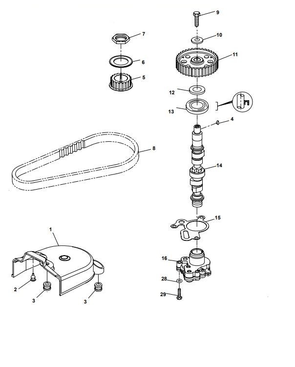 Camshaft onderdelen