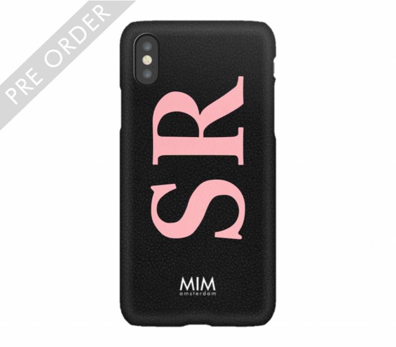 MIM INITIAL CASE (hard case) - zwart/roze