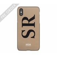 MIM INITIAL CASE (hard case) - taupe/black