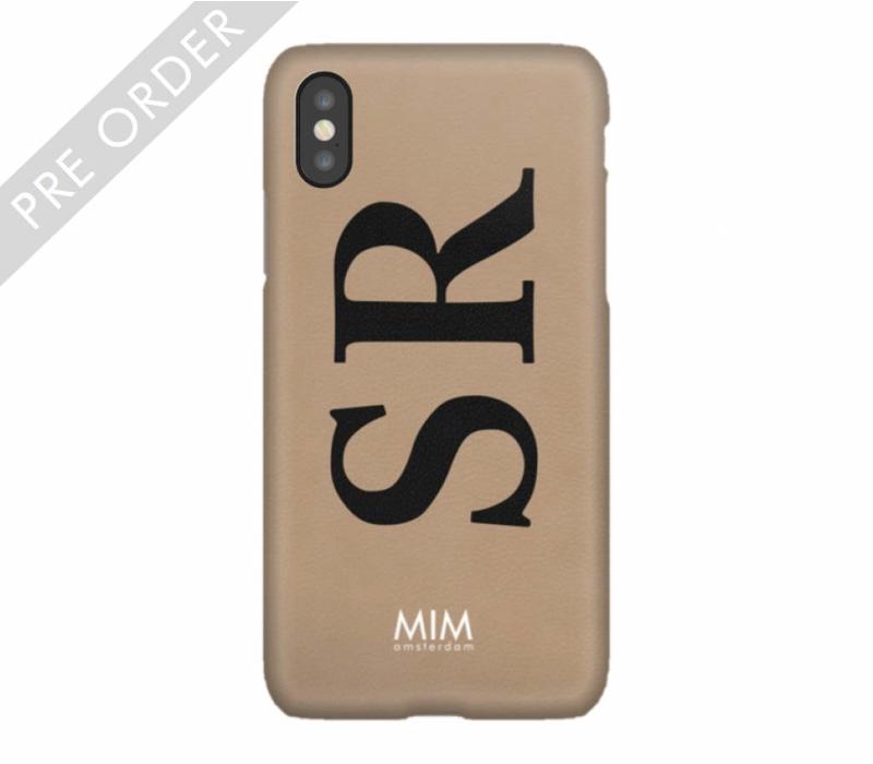 MIM INITIAL CASE (hard case) - taupe/black