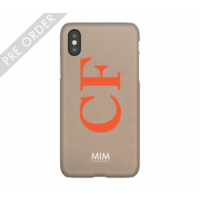 MIM INITIAL CASE (hard case) - taupe/orange