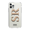 MIM INITIAL GEL CASE (clear case) - taupe/zwart