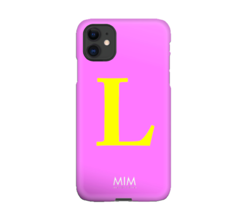 MIM LETTER CASE (hard case) - lila/yellow