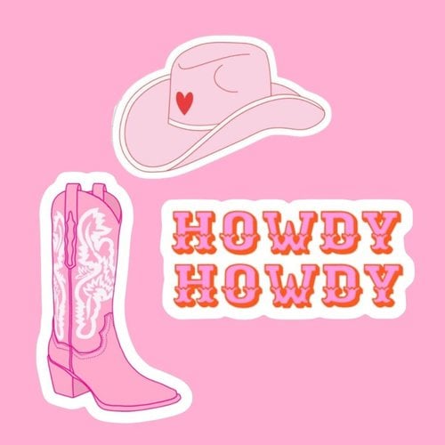 MIM cowboy sticker set 