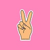 Peace Out-Aufkleber