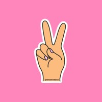 Peace Out-Aufkleber
