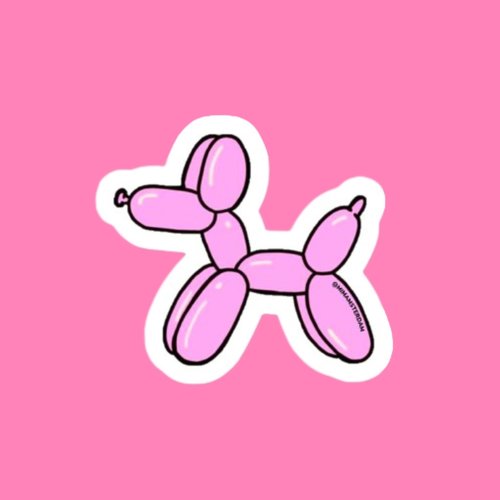 Balloon dog sticker 