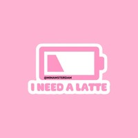 I need a latte Aufkleber