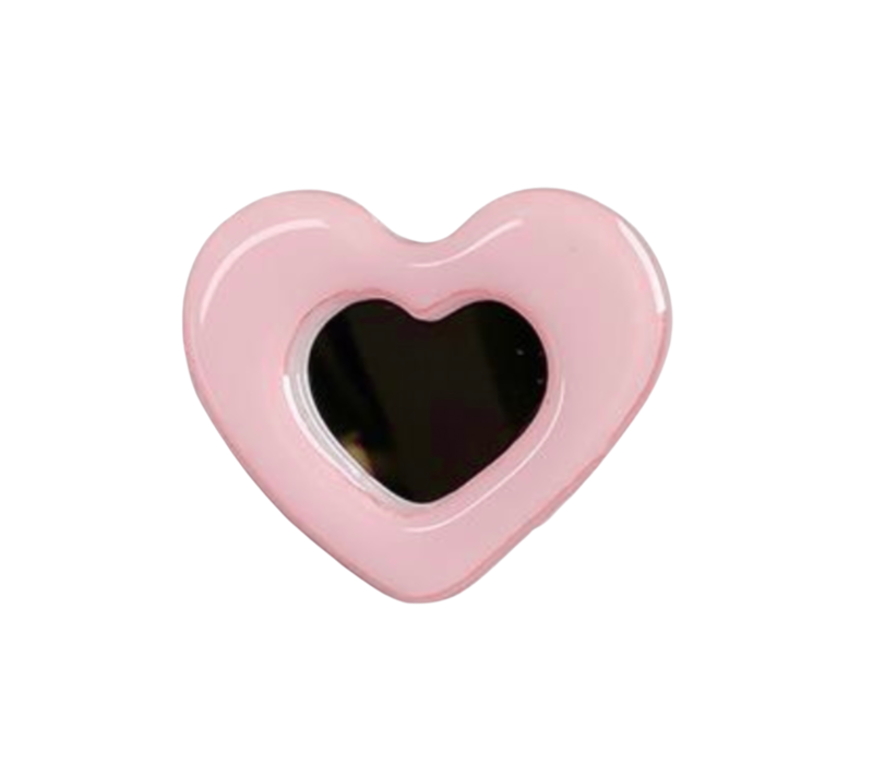 MIRROR HEART POP SOCKET PINK