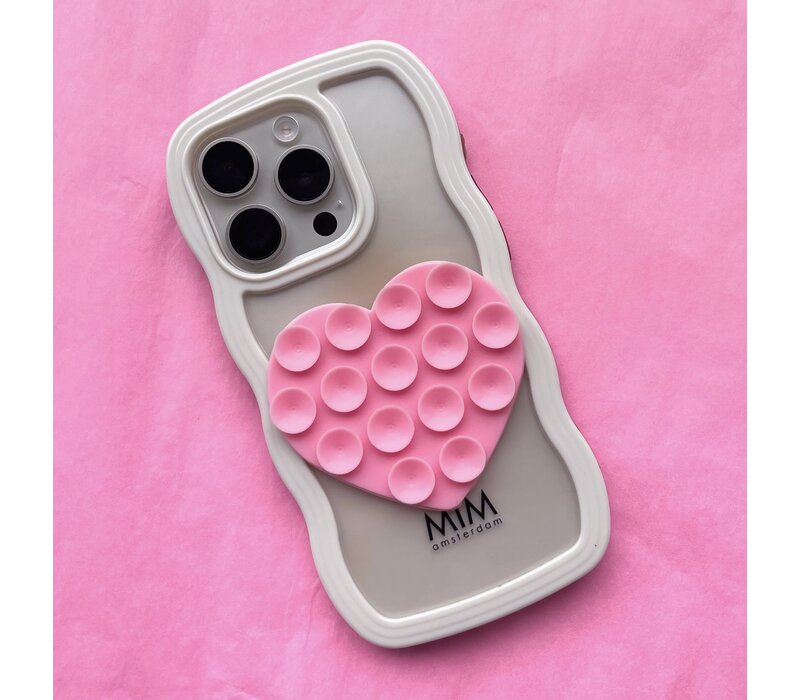 KLEBRIGES HERZ PINK (Aufkleber) - MIM