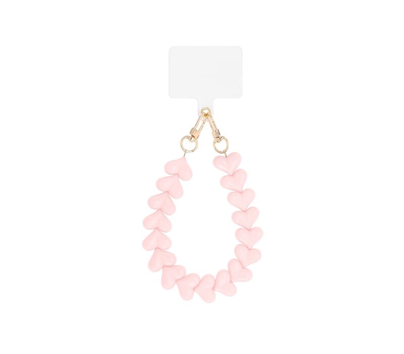 LOVE ME HEART CORD BABY PINK + PHONECARD