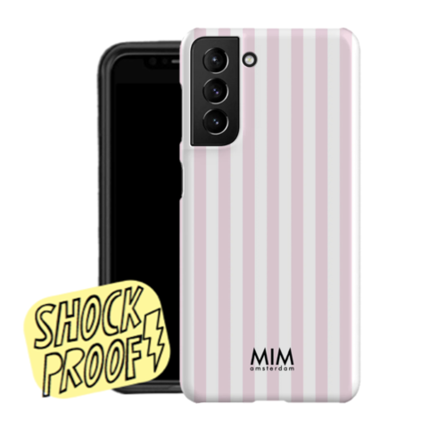 SANTORINI STRIPES PINK - MIM SAMSUNG 2 LAYER CASE 