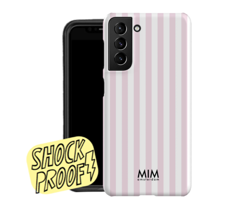 SANTORINI STRIPES PINK - MIM SAMSUNG 2 LAYER CASE