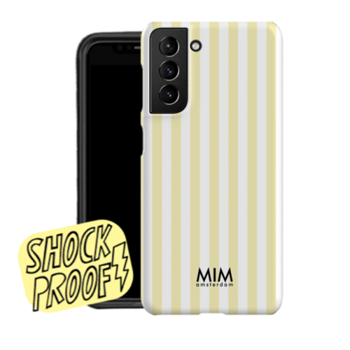 SANTORINI STRIPES YELLOW - MIM SAMSUNG 2-LAGIGE HÜLLE 