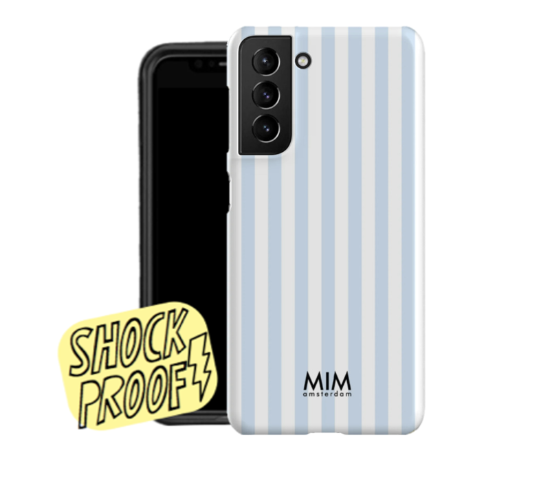 SANTORINI STRIPES BLUE - MIM SAMSUNG 2 LAYER CASE