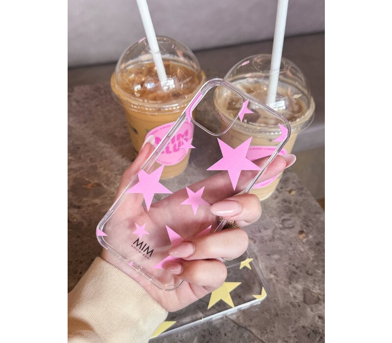 COLORPOP STARS PINK - GEL CASE (shockproof)