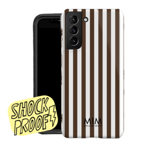 STRIPES BROWN - MIM SAMSUNG 2 LAYER CASE 
