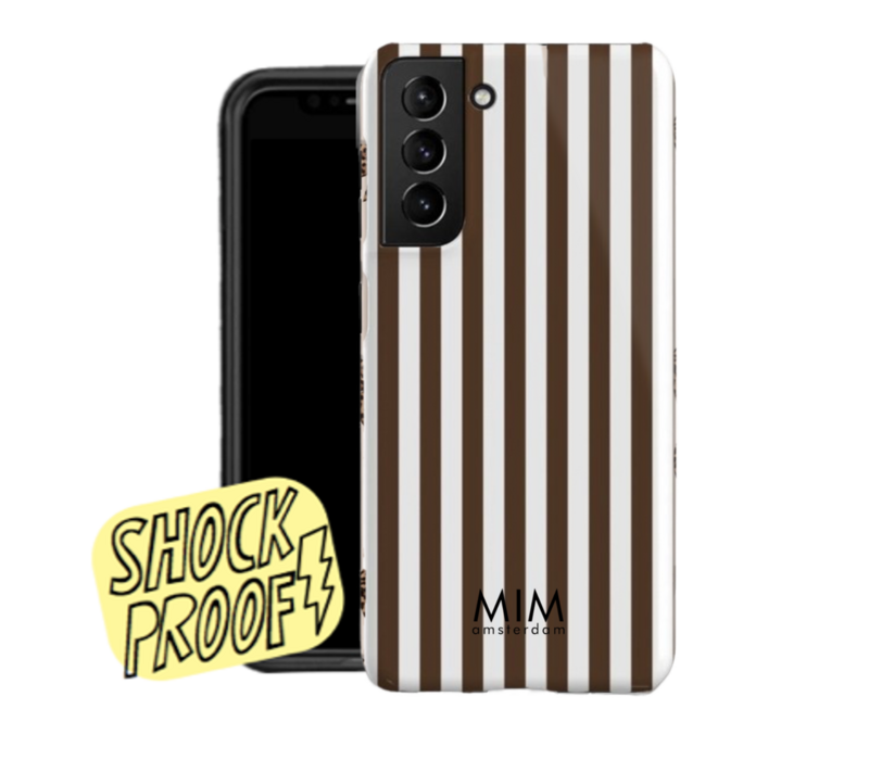 STRIPES BROWN - MIM SAMSUNG 2 LAYER CASE