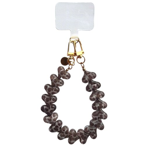 LOVE ME HEART CORD LEOPARD GREY + PHONECARD 