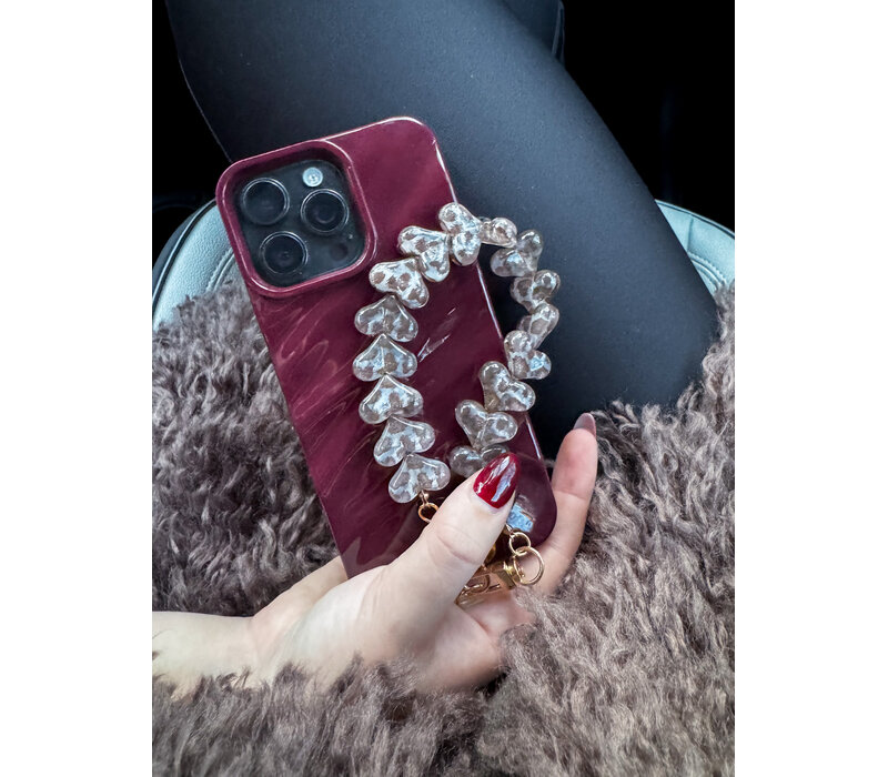 LOVE ME HEART CORD LEOPARD GREY + PHONECARD