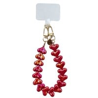 LOVE ME HEART CORD METALLIC RED + PHONECARD