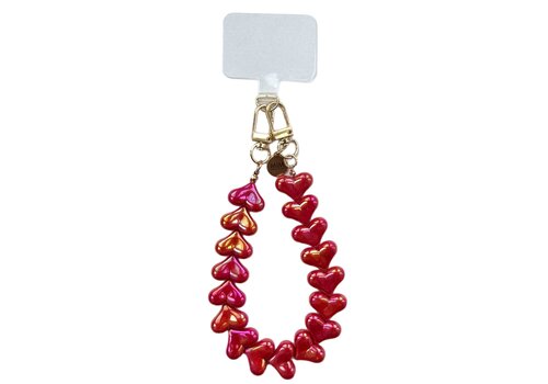 MIM LOVE ME HEART CORD METALLIC RED + PHONECARD