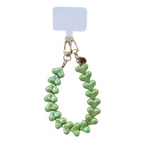 LOVE ME HEART CORD METALLIC GREEN + PHONECARD