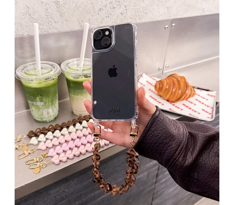 ATTACHED LOVER GRAY LEOPARD - CASE WITH CORD (shockproof)