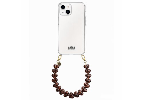 MIM ATTACHED LOVER BROWN LEOPARD - CASE WITH CORD (shockproof)