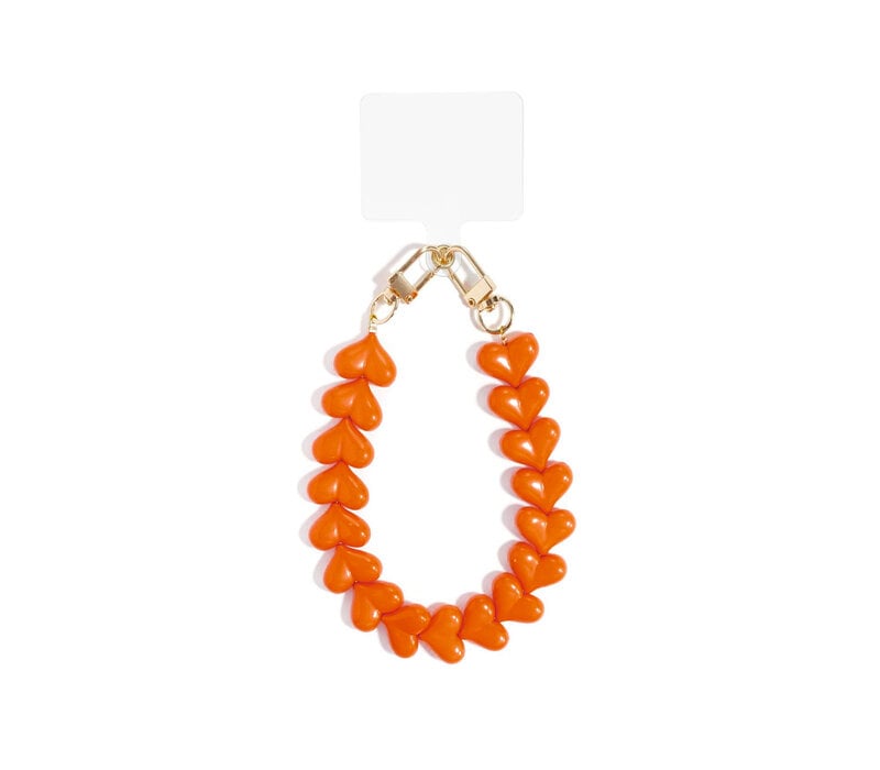 LOVE ME HEART CORD ORANGE + PHONECARD