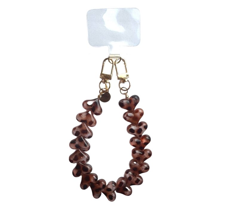 LOVE ME HEART CORD TAUPE + PHONECARD