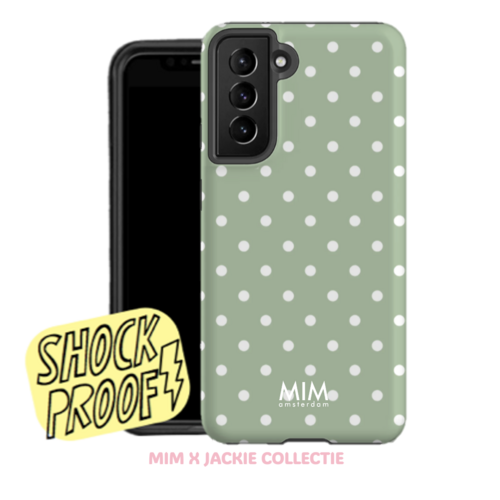 MATCHA DOTS - MIM SAMSUNG 2 LAYER CASE 