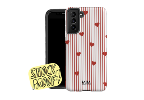 MIM AMOUR STRIPES RED - MIM SAMSUNG 2 LAYER CASE