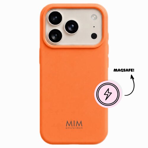 SILKY SILICON ORANGE - MAGSAFE CASE (shockproof) 