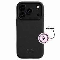 SILKY SILICON BLACK - MAGSAFE CASE (shockproof)
