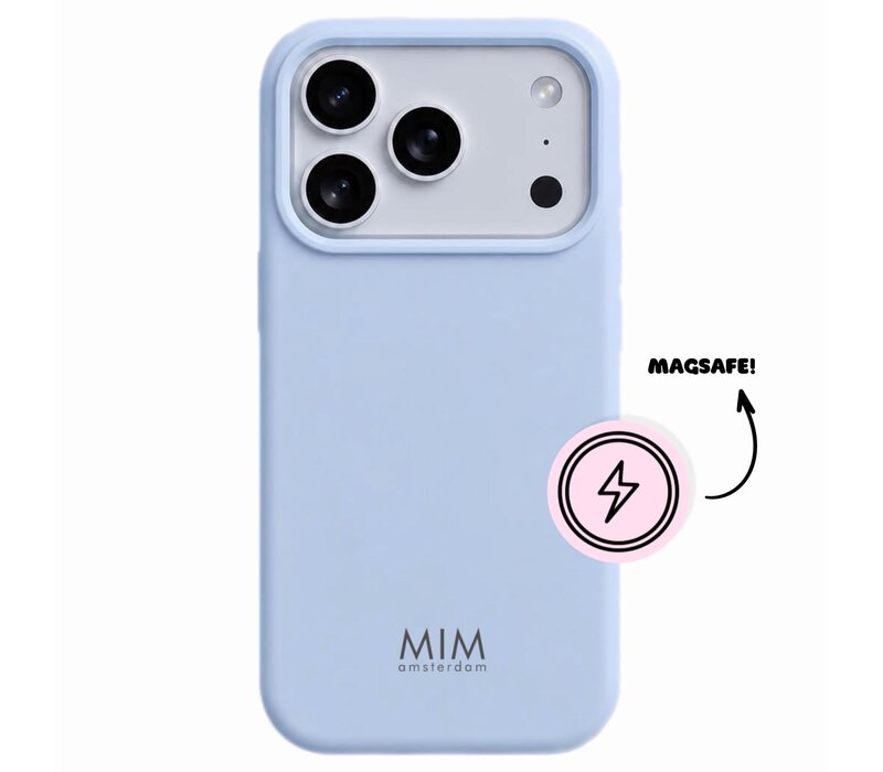 SILKY SILICON BABY BLUE - MAGSAFE CASE (shockproof)