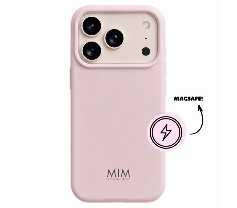 SILKY SILICON BABY PINK - MAGSAFE CASE (shockproof)