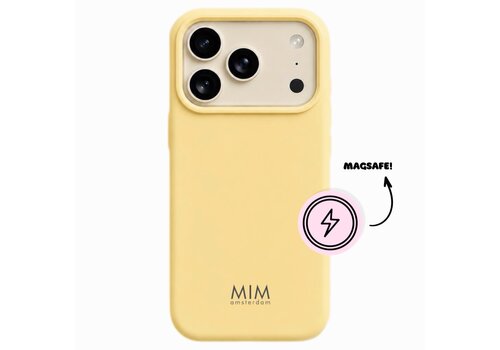 MIM SEIDIGES SILIZIUM GELB - MAGSAFE HÜLLE (stoßfest)