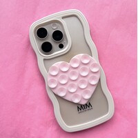 STICKY HEART HOT PINK (sticker) - MIM
