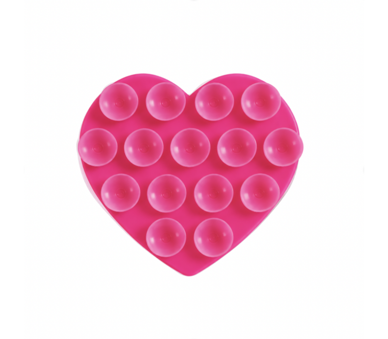 STICKY HEART HOT PINK (sticker) - MIM