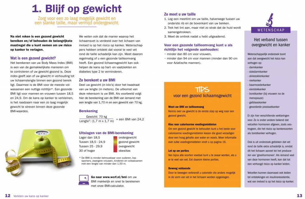 Verklein de kans op kanker