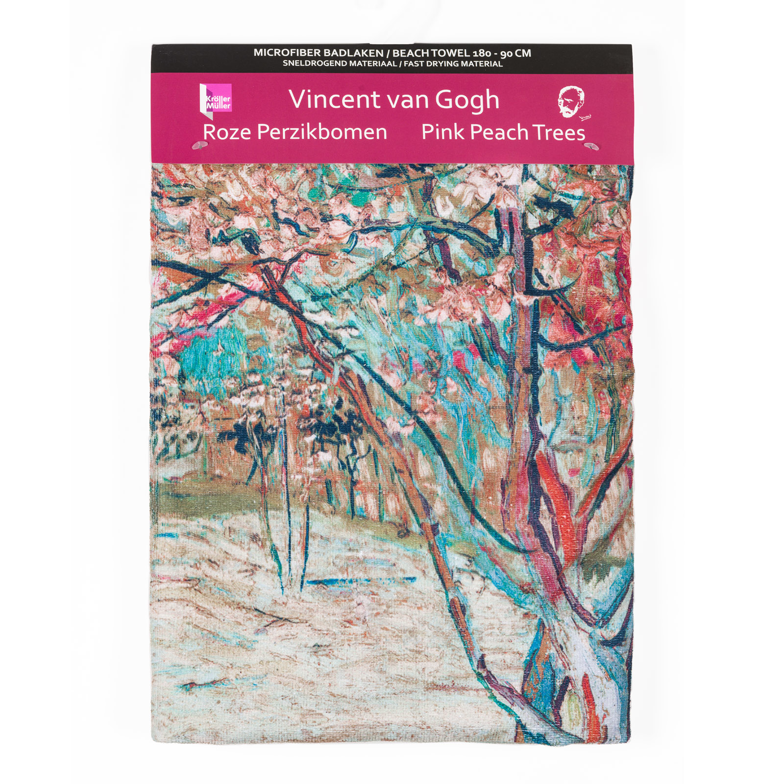 Badlaken Van Gogh Roze perzikbomen - Kröller-Müller Museum webshop