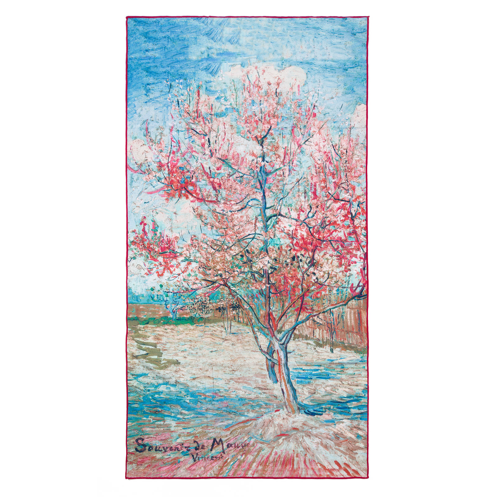 Bath towel Van Gogh Pink peach trees ('Souvenir de Mauve')