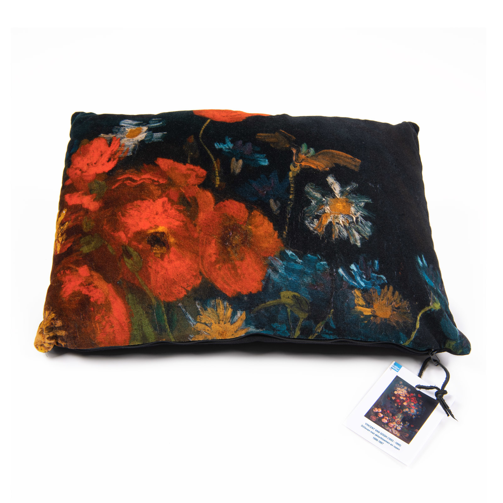 Cushion cover velvet Van Gogh Still life with meadow flowers and roses