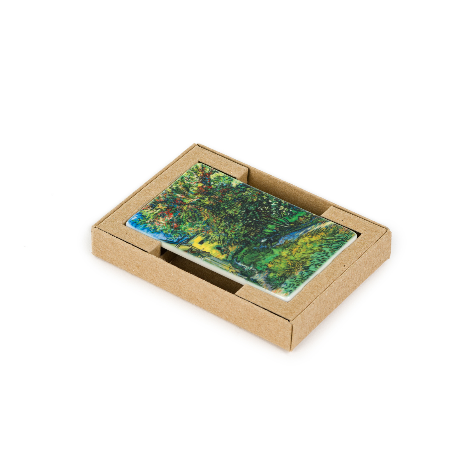 Koelkast magneet keramiek Van Gogh De tuin van de inrichting in Saint-Rémy