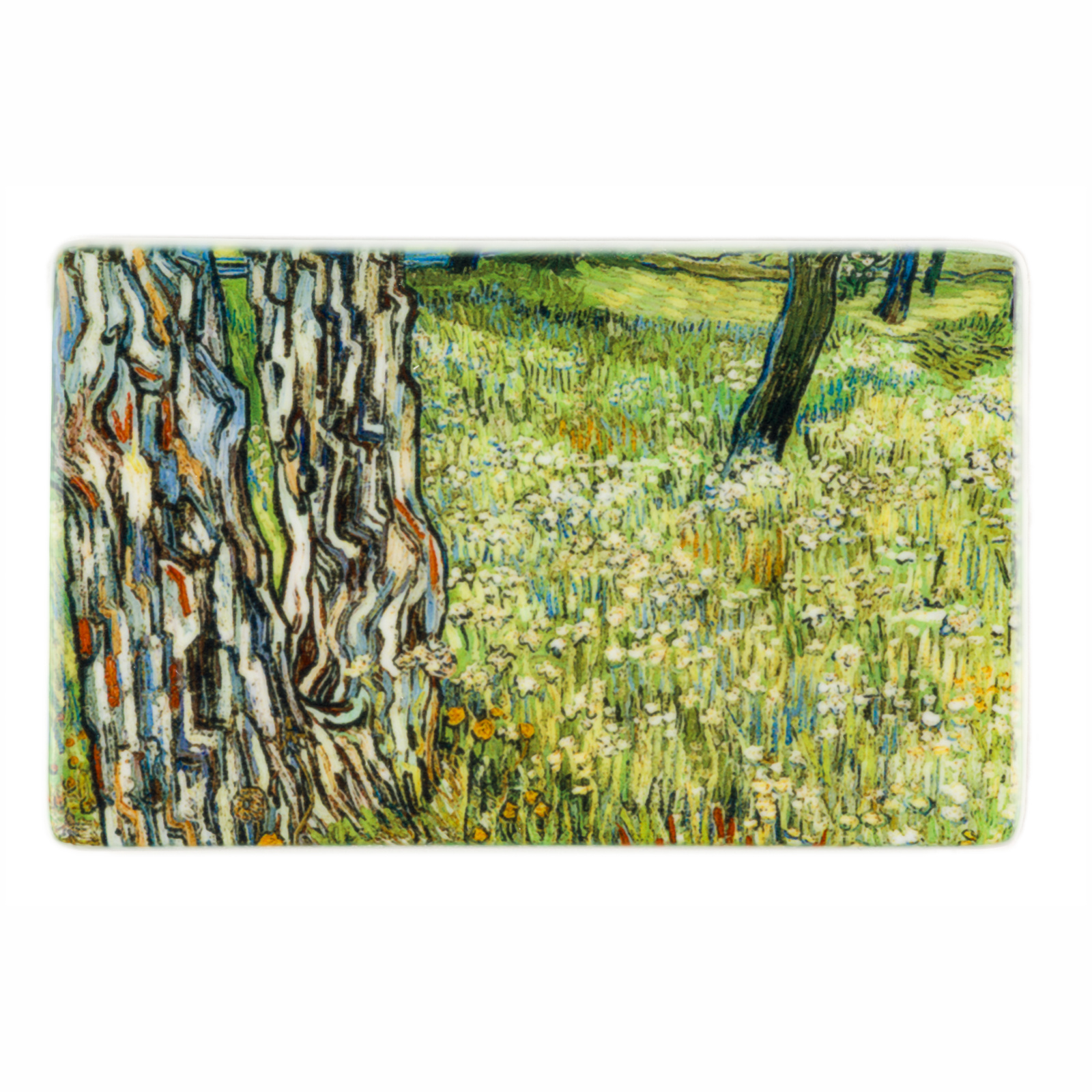 Ceramic fridge magnet Van Gogh Tree trunks in the grass