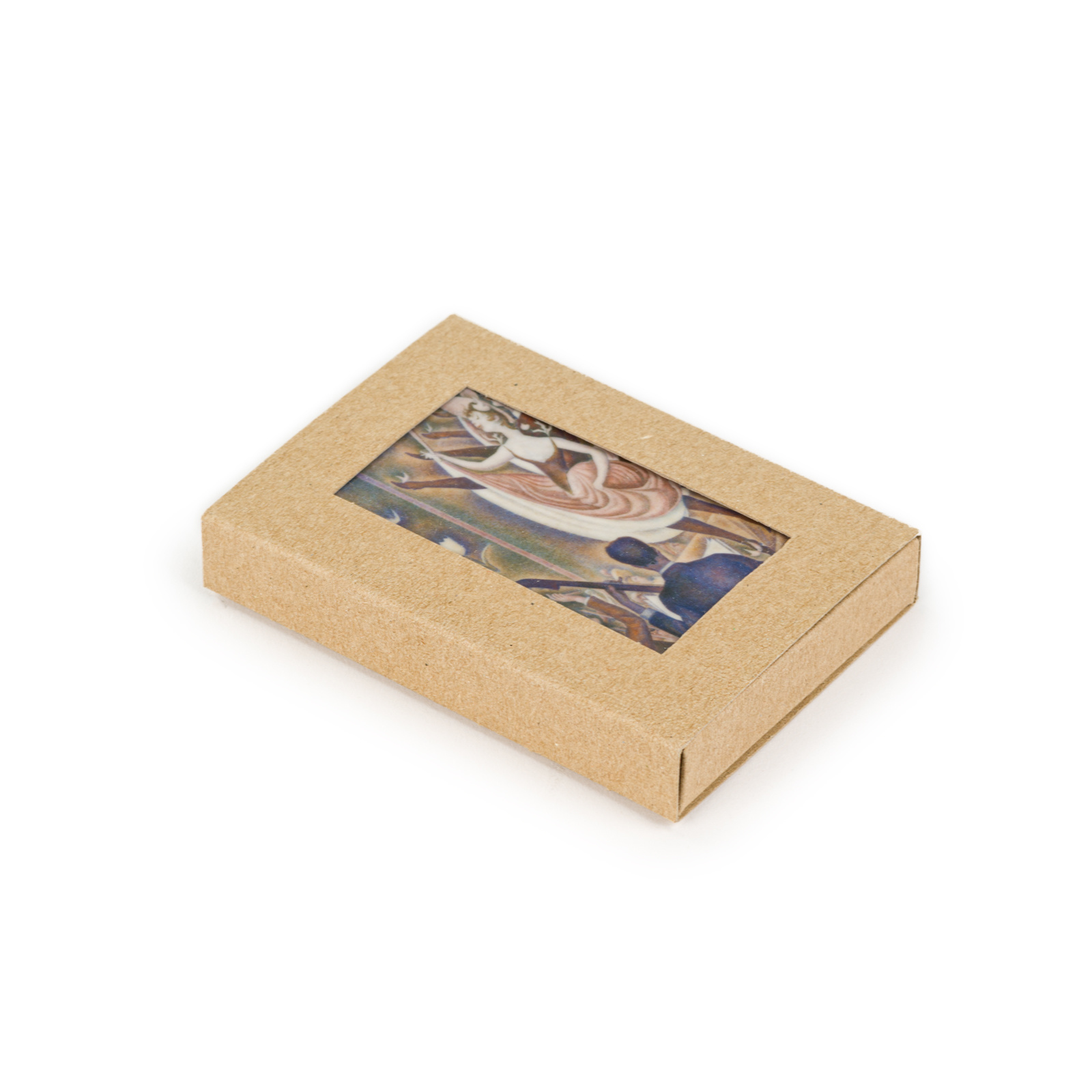 Ceramic fridge magnet Seurat Le Chahut